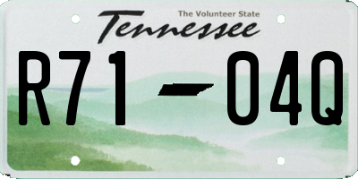 TN license plate R7104Q
