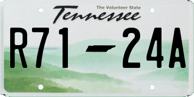 TN license plate R7124A