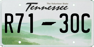 TN license plate R7130C