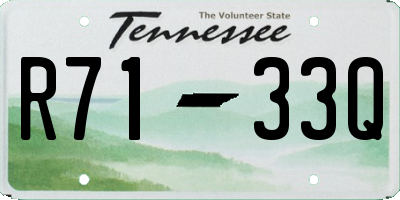 TN license plate R7133Q