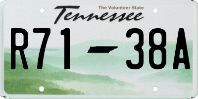 TN license plate R7138A
