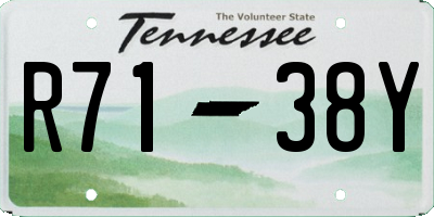 TN license plate R7138Y