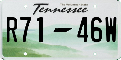 TN license plate R7146W
