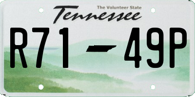 TN license plate R7149P