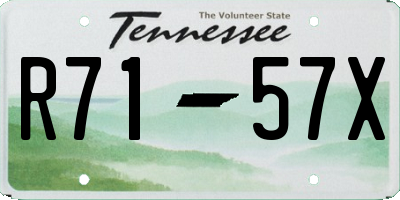 TN license plate R7157X