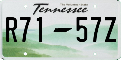 TN license plate R7157Z