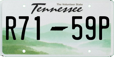 TN license plate R7159P