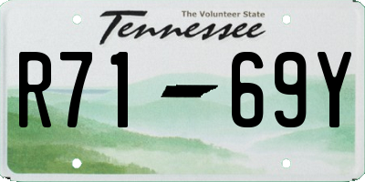 TN license plate R7169Y