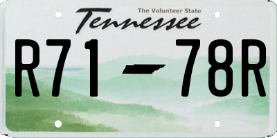 TN license plate R7178R