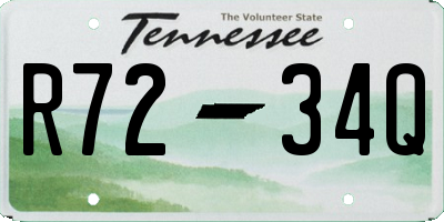 TN license plate R7234Q