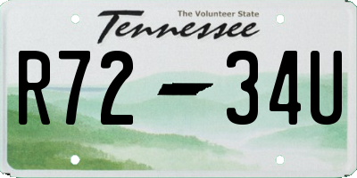 TN license plate R7234U