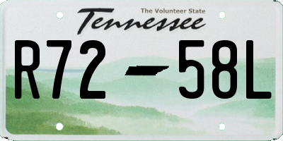 TN license plate R7258L