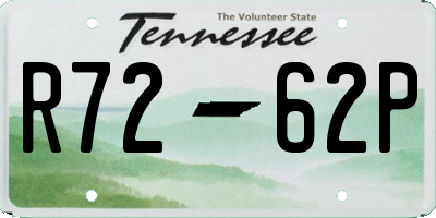 TN license plate R7262P