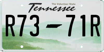 TN license plate R7371R