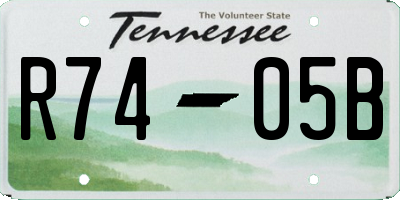 TN license plate R7405B