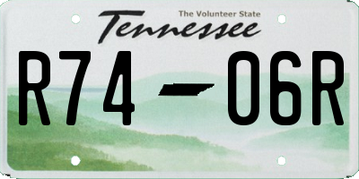 TN license plate R7406R