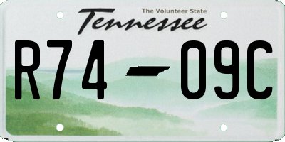 TN license plate R7409C