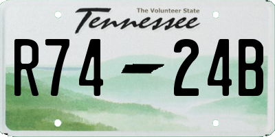 TN license plate R7424B