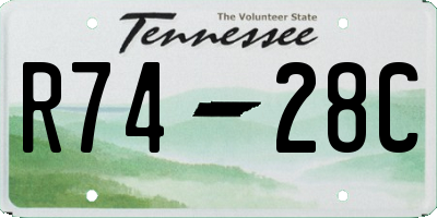 TN license plate R7428C
