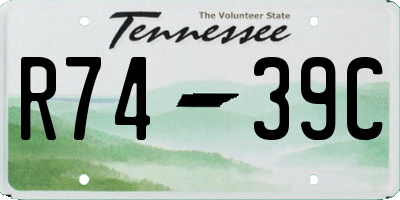 TN license plate R7439C