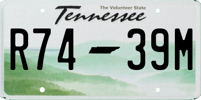TN license plate R7439M