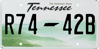 TN license plate R7442B