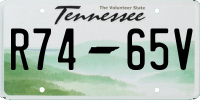 TN license plate R7465V