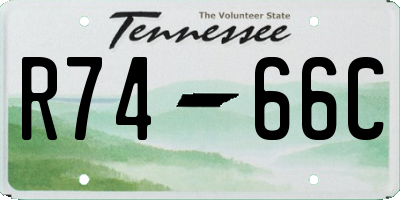 TN license plate R7466C