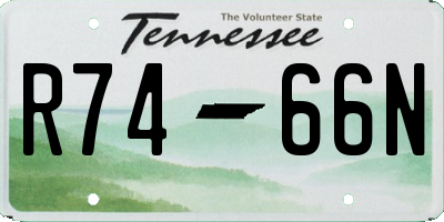 TN license plate R7466N