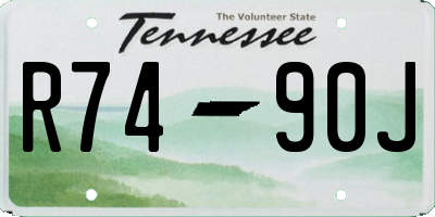 TN license plate R7490J