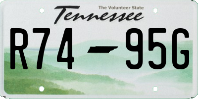 TN license plate R7495G