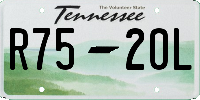 TN license plate R7520L