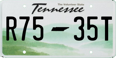 TN license plate R7535T