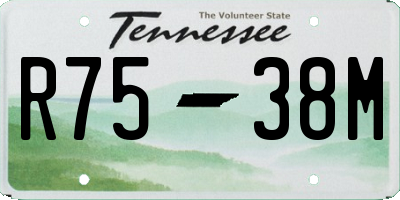 TN license plate R7538M