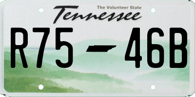 TN license plate R7546B