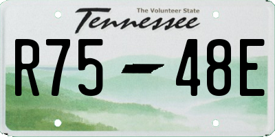 TN license plate R7548E