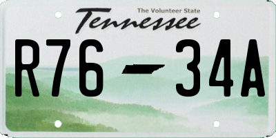 TN license plate R7634A