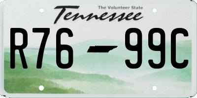 TN license plate R7699C