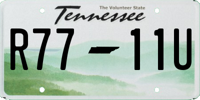 TN license plate R7711U