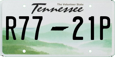 TN license plate R7721P