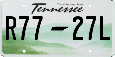 TN license plate R7727L