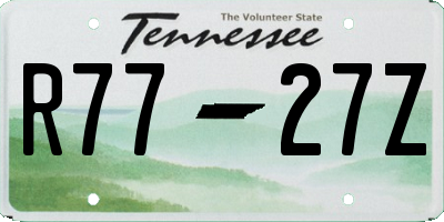 TN license plate R7727Z