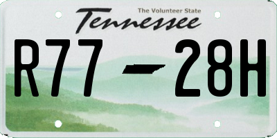 TN license plate R7728H