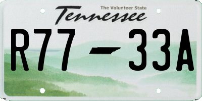 TN license plate R7733A