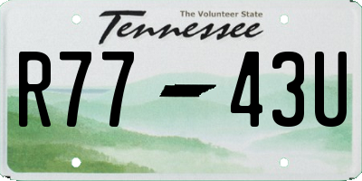 TN license plate R7743U