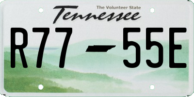 TN license plate R7755E