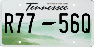 TN license plate R7756Q
