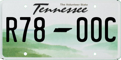 TN license plate R7800C