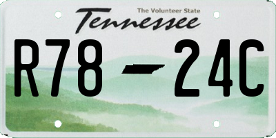 TN license plate R7824C