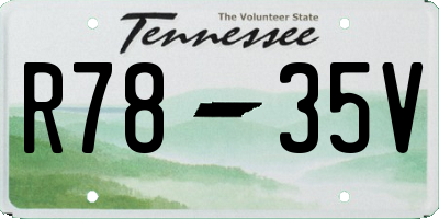 TN license plate R7835V